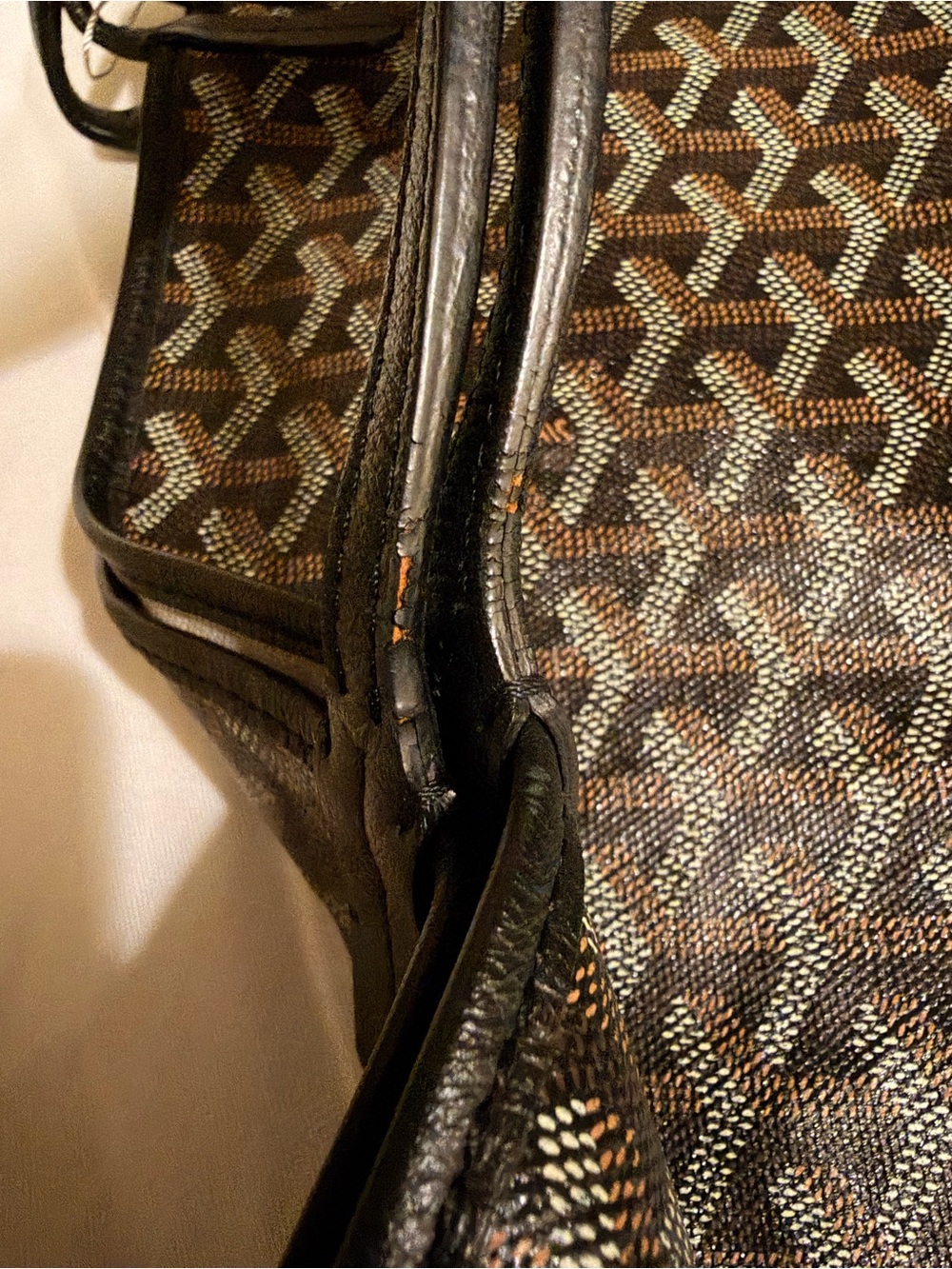 Goyard Saint Louis GM tote in Black and Brown Goyard Canvas - Picture 11 of 16
